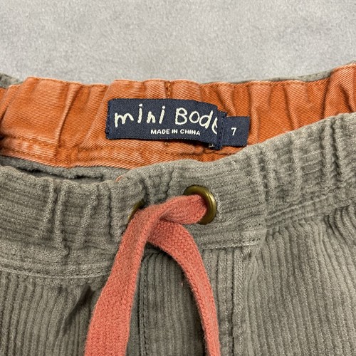 Mini Boden Pants Kids 7 Cotton Corduroy Drawstring Slash Pockets Straight Leg - Picture 5 of 11