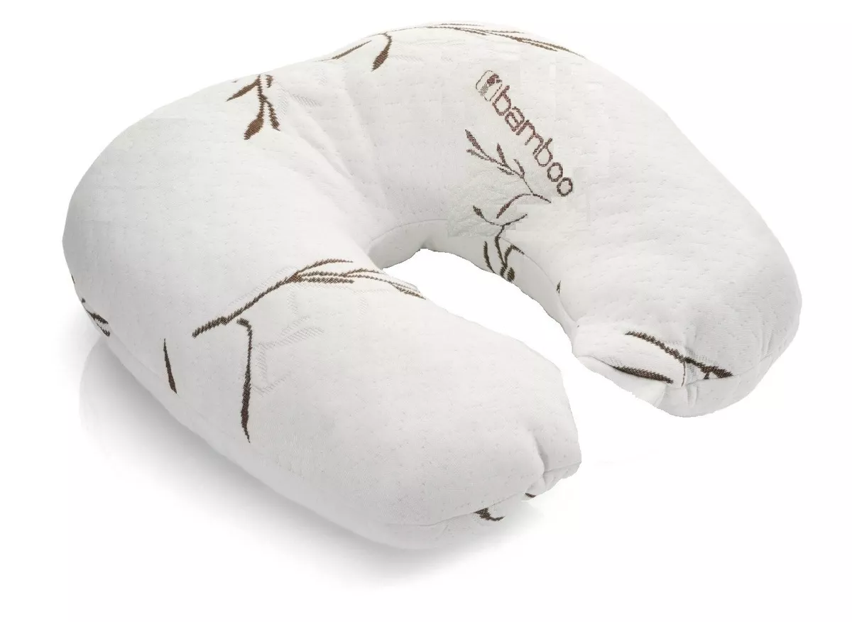 Bamboo Cover Shredded Memory Foam U Neck Travel Pillow 100