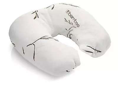 Bamboo Cover Shredded Memory Foam U Neck Travel Pillow,100% Washable,Made in USA