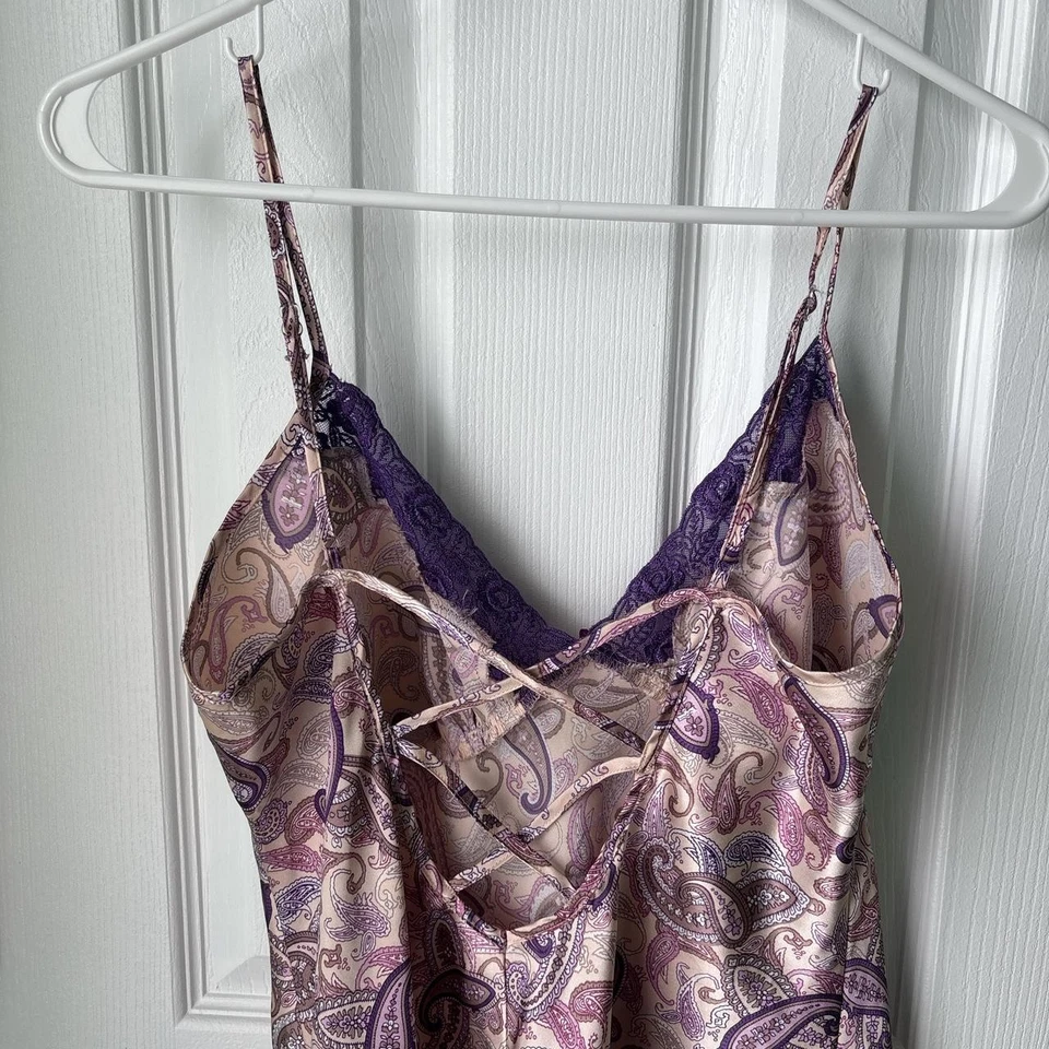 Vestido sin Mangas Secret Treasures Y2K Babydoll Para Mujer M Cachemira Púrpura Lazo de Encaje Foto 4 de 4