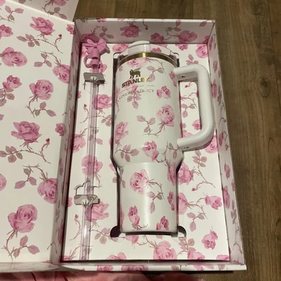 BRANDED Stanley X Love Shack Fancy Quencher 40 oz Tumbler Cup - Ribbon Rosa Pink Limited