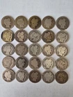 Barber Silver Dime 10C Lot of 25 (0.9 Fine) Mixed Dates 1897-1916  Lot 0128