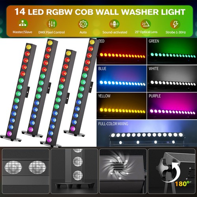 #ad #ad 10X 280W 14LED RGBW DMXCOB Wall Washer Stage light Bar for DJ Party Disco $412.71