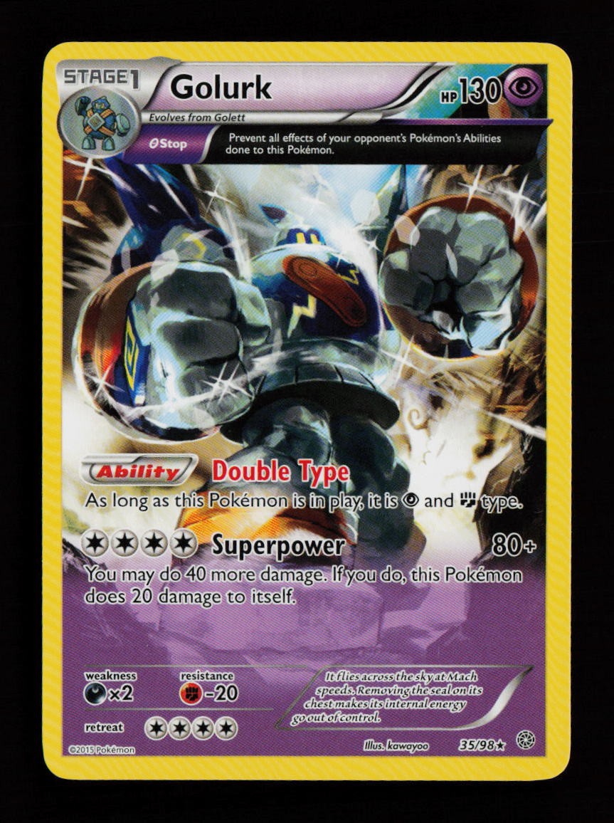Golurk 35/98 Non Holo Rare Ancient Origins Pokemon Cards