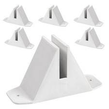 6 Pcs Plastic Fence Base Supports For Garden Lawn Picket Fence Posts
