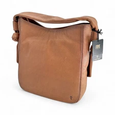 Frye Nora Knotted Hobo Genuine Leather Shoulder Bag Cognac 29DB1108-200 MSRP$228
