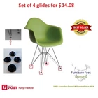 Glides to suit Eames Eiffel-style chair bases with ball ends  (Set of 4 Feet)
