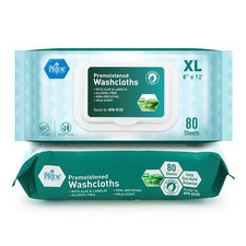 Disposable XL Premoistened Washcloths 8  X 12  Pack of 80 - Adult Cloth Wipes fo