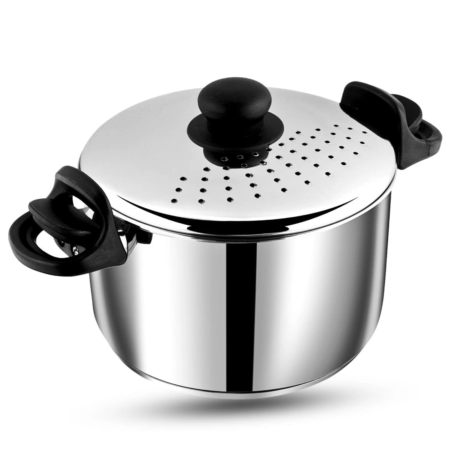 Vinod Stainless Steel Rice Pot with Strainer Lid - 4 L, 20cm | Noodles & Pasta