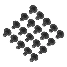 High Temp Silicone Plug t Shaped Silicon Stopper Black 12.5x12x3.5mm 36pcs