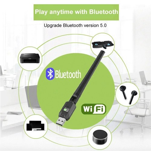 600Mbps USB WiFi Bluetooth 5.0 Adapter 2,4G 5GHz Wi-Fi Antenne Dual Band 801582 - Bild 2 von 8