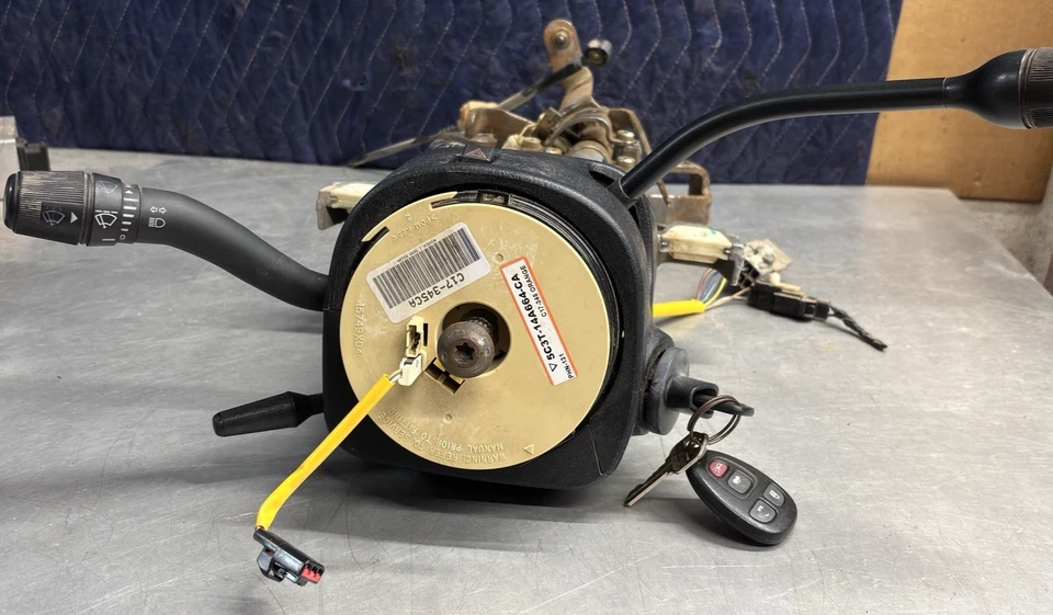 2002-2007 Ford F250 F350 Super Duty A/T Tilt Steering Column Assembly W/Key - Image 2 of 4