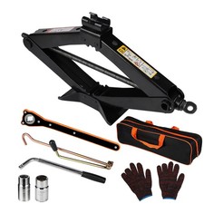 EXLECO Set di cric a forbice da 2,5 T, cric, sollevatore auto, testa di attività