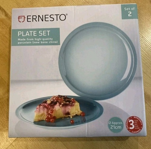 Ernesto Plate Set - Set Of 2 High Quality Porcelain (new Bone China) 21cm - Picture 4 of 14