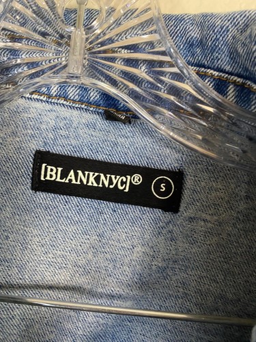 Blank NYC Womens Blue Jean Shirt denim Dress Size Small Short sleeve Pockets - Picture 14 of 14