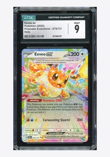 Pokemon CGC 9 Eevee ex Ultra Rare 2025 075/131 Prismatic Evolutions English