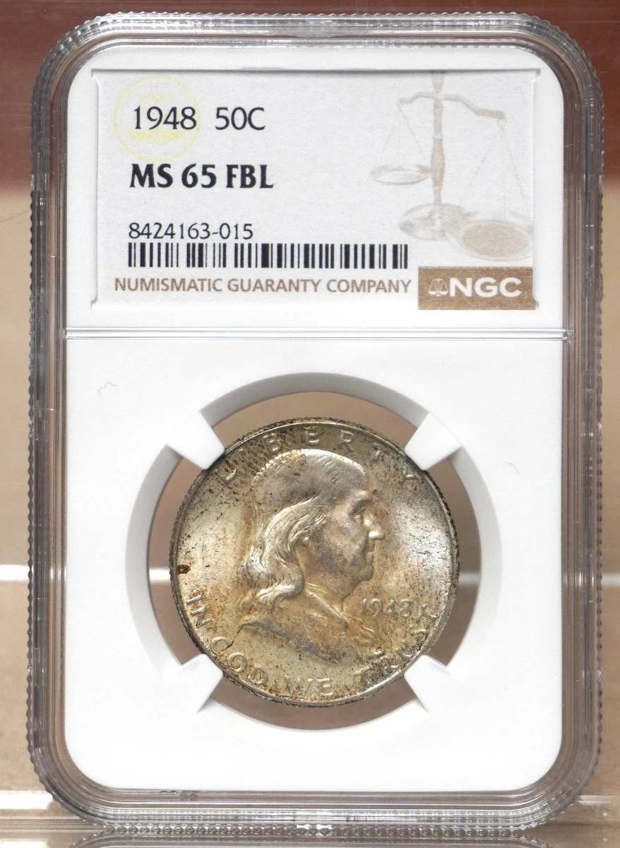 MS 65 Graded 1948 Year Franklin Half Dollars (1948-1963) for sale