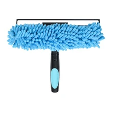 2-in-1 Window Squeegee and Microfiber Scrubber, Multi-Angle Window Cleaning T...