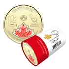 FIFA World Cup 2026 CANADA 25x$1 Color Special Wrap Loonie Coin Roll