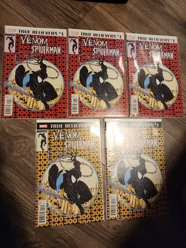 5 Copies! TRUE BELIEVERS #1 (NM) #300 Amazing SpiderMan vs Venom 1ST/2ND PRINT