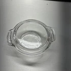 Anchor Hocking Vintage Oval Glass Ovenware 5.75 Inch Clear Casserole Dish W Lid