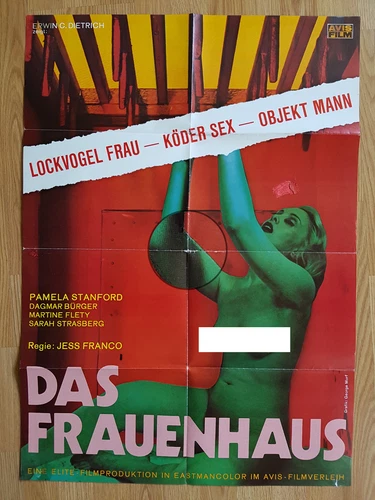 Jess Franco - BLUE RITA - Das Frauenhaus- rare German 1-sheet poster  1977