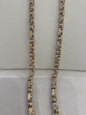 585 GOLD Kette 20,2gramm.Rotgold/Weissgold Halskette.60cm.Neue Halskette+Etikett