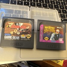 Sega R.C. Grand Prix Racing & Poker Face Paul's Solitaire GamCartridges untested