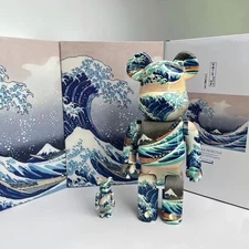 MEDICOM TOY BE@RBRICK Katsushika Hokusai “The Great Wave off Kanagawa” 100%&400%