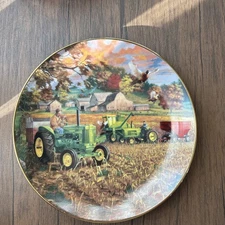 Life On The Farm Twilight Break 8" Collector Plate Charles Freitag John Deere
