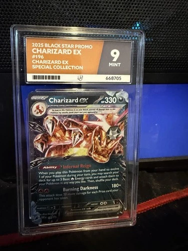 Charizard EX 196 Black Star Promo Special Collection Ace Grading 9
