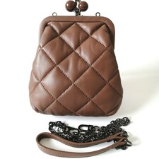 Borsa a tracolla Weekend Max Mara Pasticcino in pelle trapuntata marrone usata