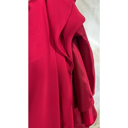 Donna Morgan Red Cocktail Dress with Beaded Straps, Size 16 - Picture 6 of 6