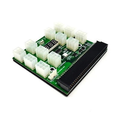 Ver7 Breakout Board Power Supply Adapter 1600W PCI-E for GPU 12x6Pin