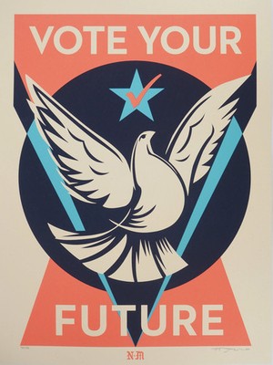 Thomas WIMBERLY (NEVERMIND) Vote Your Future - Originale Signierte Lithographie