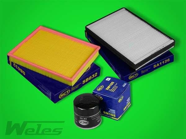 Inspektionspaket Opel Astra H 1,6 1,8 2,0 Turbo Luftfilter ÖLfilter Pollenfilter-image