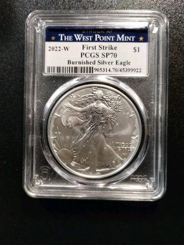 2022 W Burnished American Silver Eagle PCGS SP70 First Strike