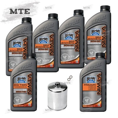 BEL-RAY ÖLSET passend für Harley Dyna FXD V-Twin teilsynt. 20w50 KN Filter chrom