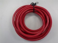 1 AWG GAUGE RED ELECTRICAL CABLE WITH LUGS 21' FEET MARINE BOAT