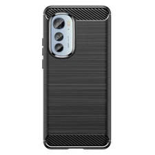 For Motorola Moto Edge 2022 Rugged Fiber Brushed Rubber case back cover