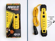 Tripp Lite Power It! 6-Outlet Safety Power Strip w/9ft.Cord &Clip TLM609GF