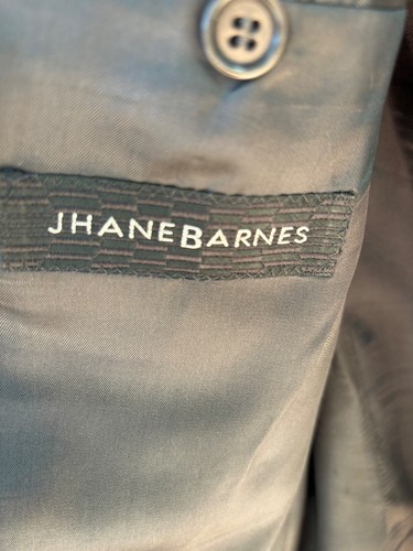 Jhane Barnes Pinstripe gray/blue Wool Lindsay Men's Jacket/Blazer Italy 42 - Picture 8 of 11