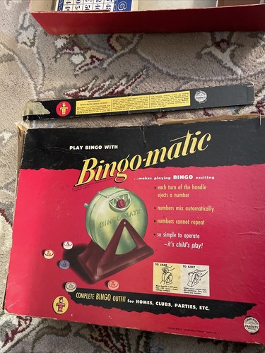 Rare VTG Board Game 1954 Transogram Bingo-matic Classic Family Night Bingo 3173 - Picture 3 of 9
