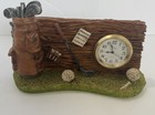 Vtg Golf Desk Clock. Timezone Co. Nikko quartz timepiece (R1)
