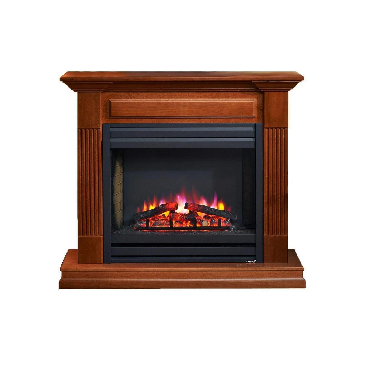 GreatCo Rio Grande Series Mantel w/ 34in. Electric Fireplace, Louvered  Front | eBay