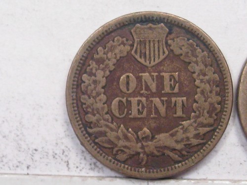 2 Copper/Nickel Indian Head Pennies 1862 & 1864. #19 - Picture 5 of 7