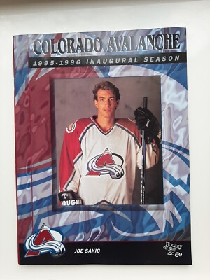 Colorado Avalanche 1995-96 Inaugural Season Game Program Joe