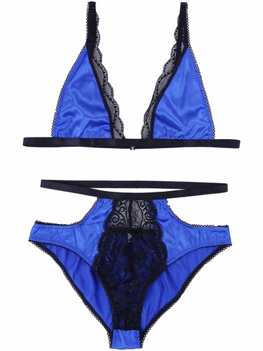 Juego de lencería de encaje Sissy para hombre con correas cami sujetador en la parte superior tanga travesti bragas - Imagen 49 de 100