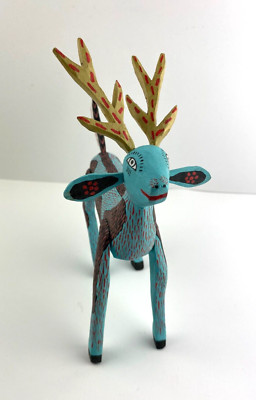 Wood Carving Deer - 9'' x 9'' - No maker mark