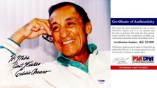 TO MIKE- Eddie Arcaro Signed 8x10 inch Photo - Jockey HOF - Died 1997 + PSA/DNA